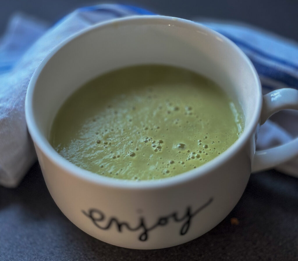 Broccoli-Cauliflower Blue Cheese Soup