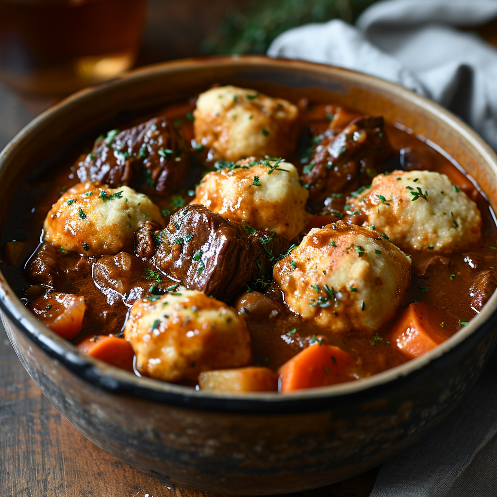 beef stew and dumplings