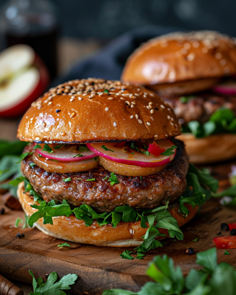 pork and apple burger