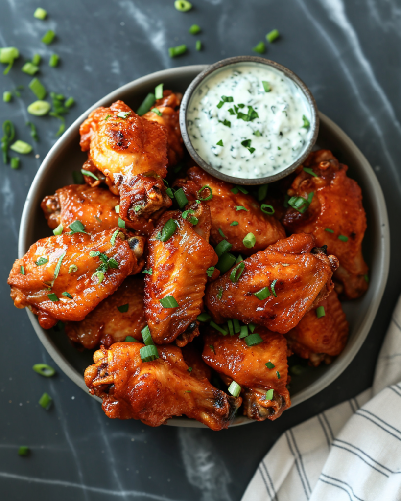 spicy chicken wings, blue cheese sauce 